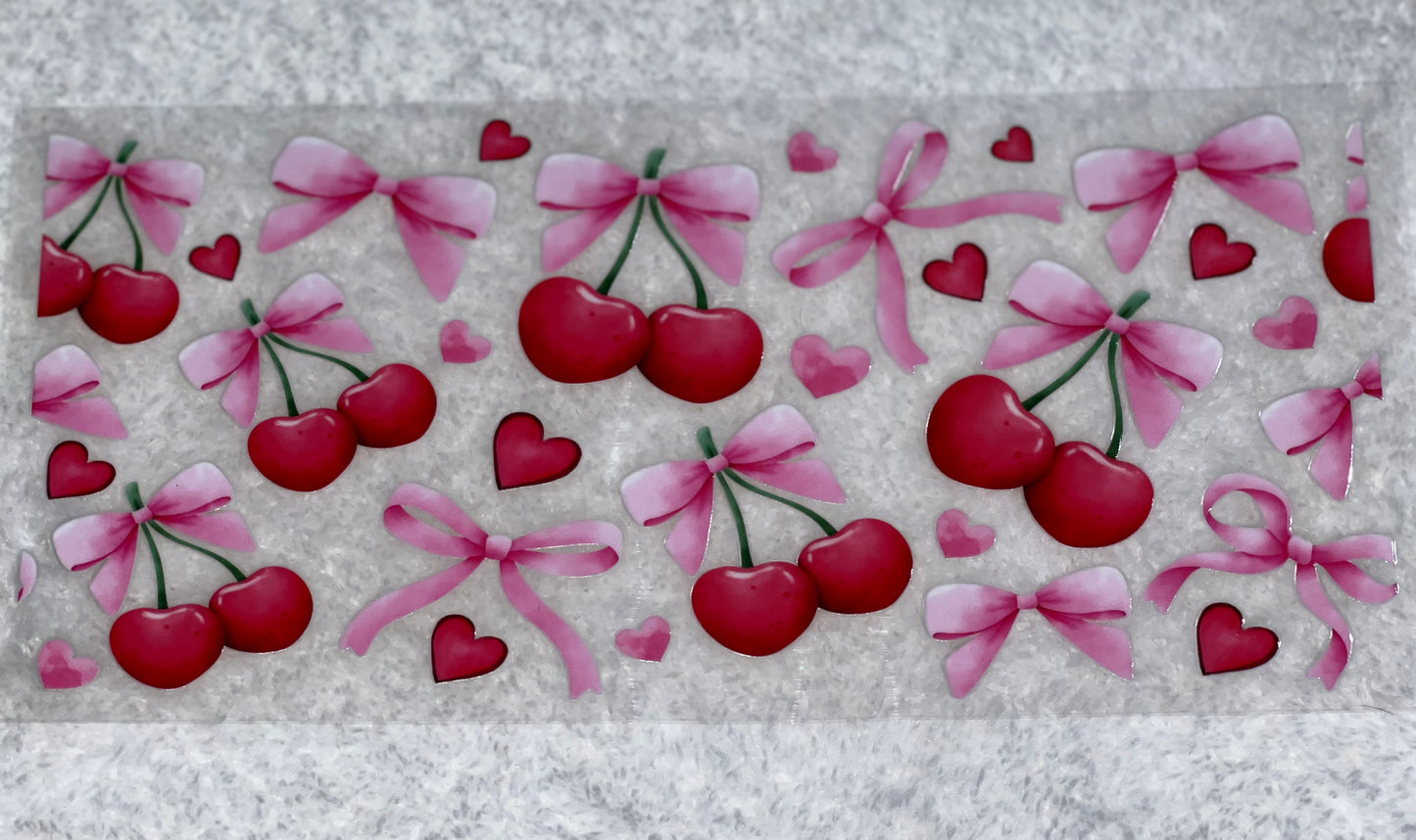 cherry bows hearts