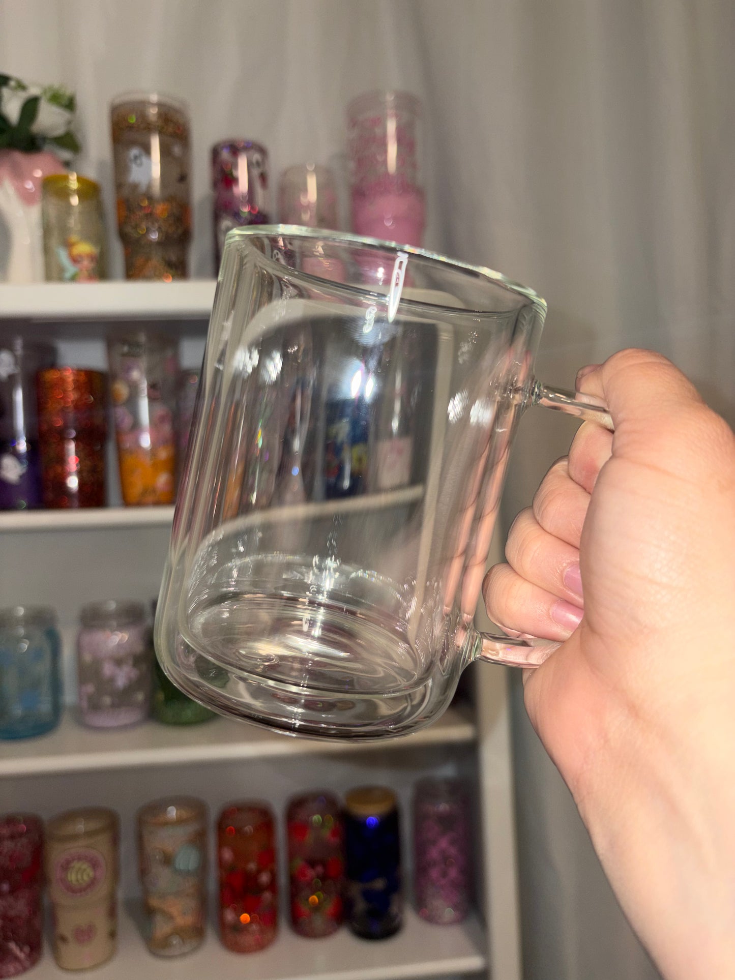 15oz glass mug Snowglobe