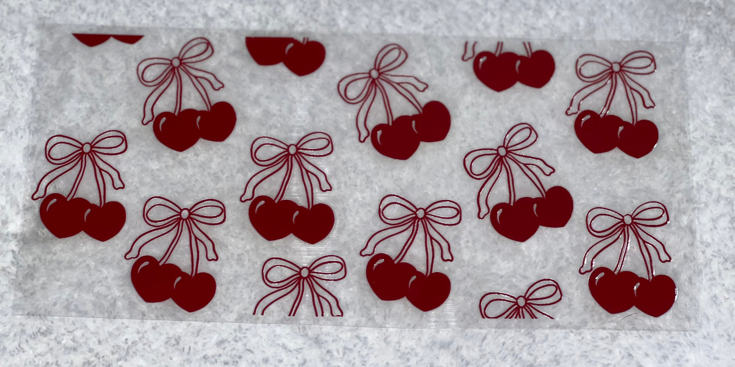 Red cherry bows