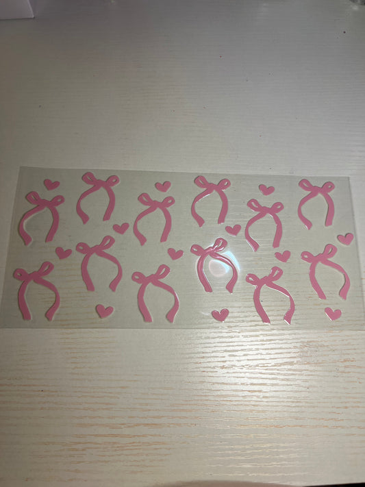 Pink bows heart