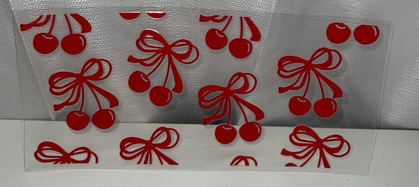 Red cherry bows