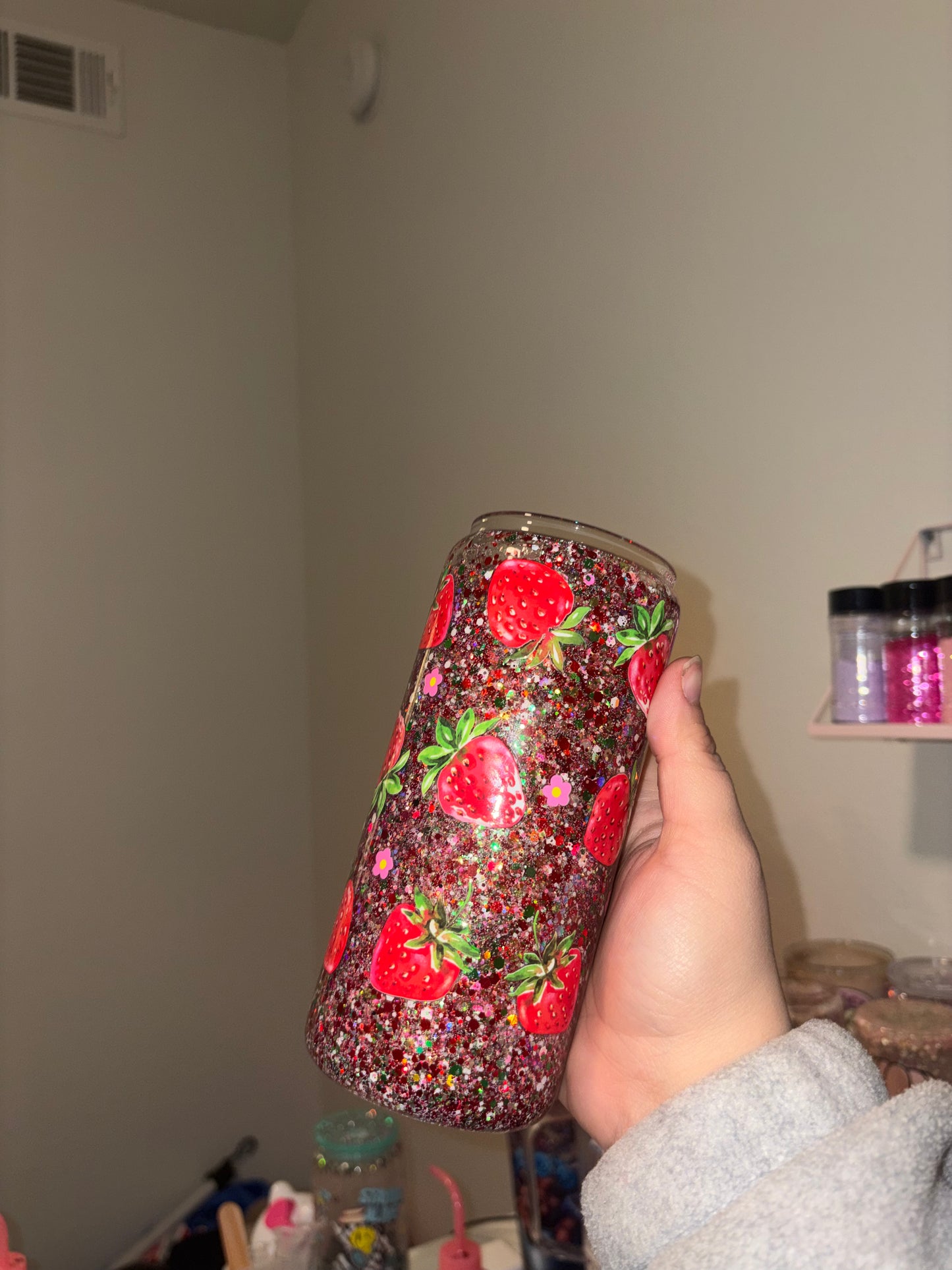 strawberry pink hearts